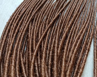 Brown dreadlocks/DE & SE Dreads/Double and single ended dreads/Synthetic dreads extensions/Dreadlock hair extensions/Synthetic brown dreads