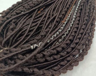 Curly dreadlock extensions, boho loc extensions, Synthetic dread, Wavy dreads, Double ended viking dreadlocks