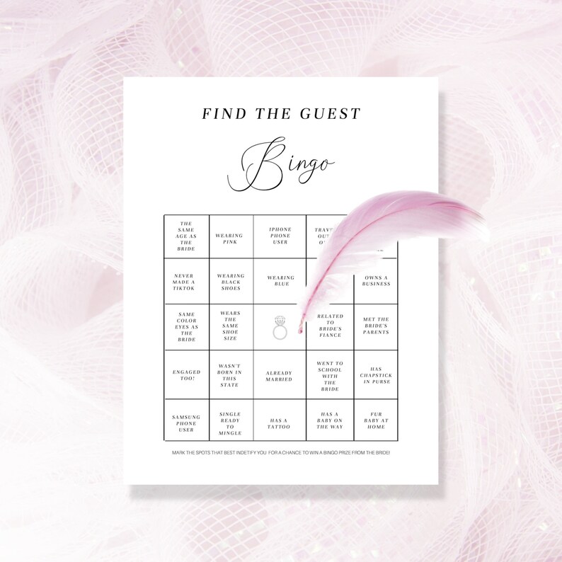Bridal Shower Games Printable Download PDF 4 Versions of Fun BINGO 8.5 ...