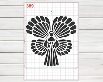 Beautiful Standing Angel Stencil MYLAR A4 sheet strong reusable Craft Art deco