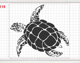 Download Free Sea Turtle Stencil Etsy SVG Cut Files