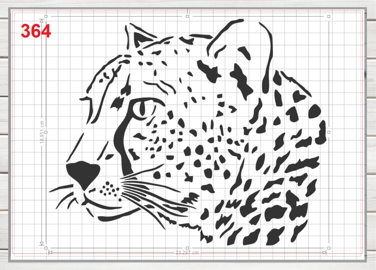 Cheetah Body Paint Stencil