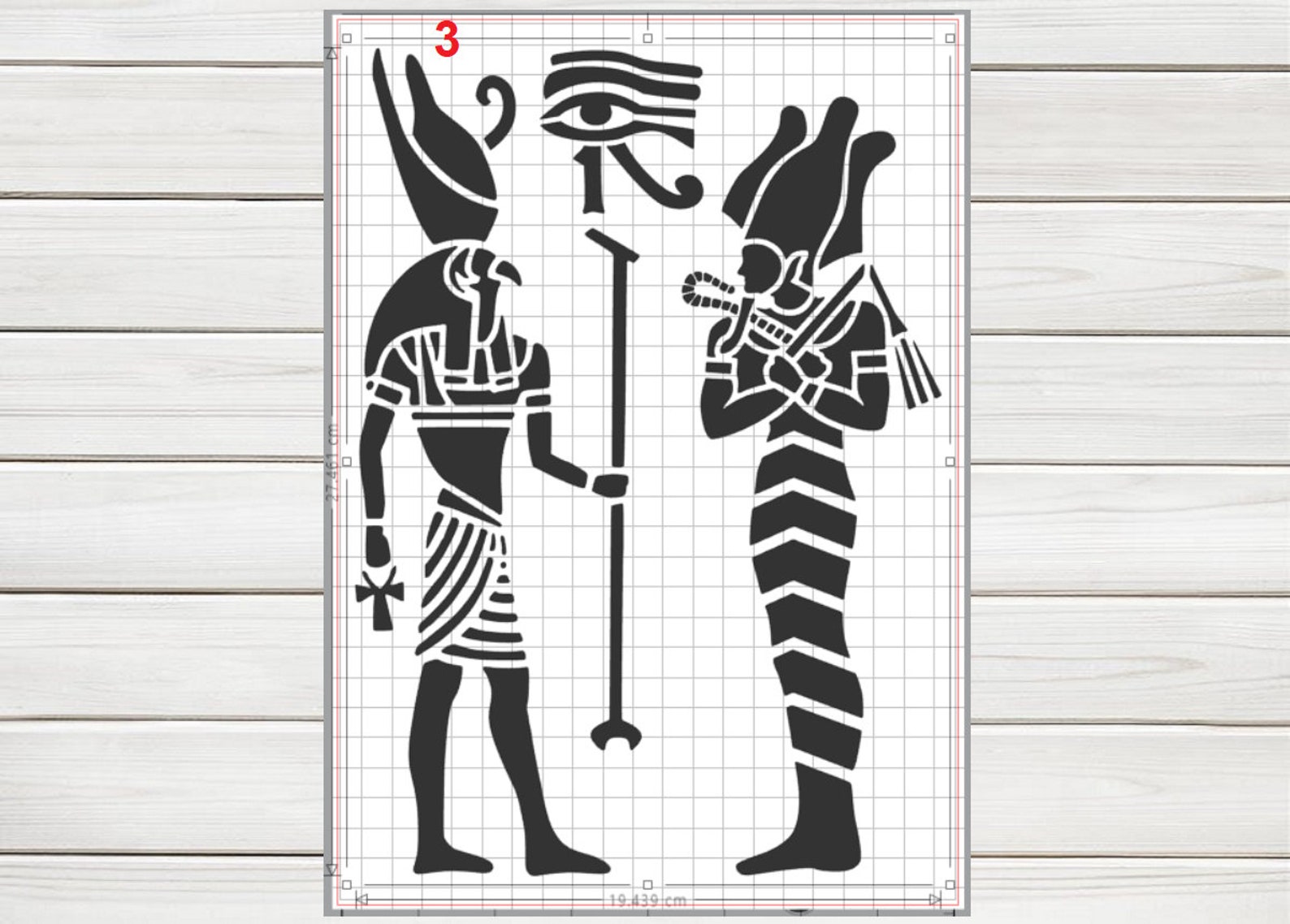 Ancient Egyptian God Horus Stencil Mylar Plastic 190mic A4 Etsy