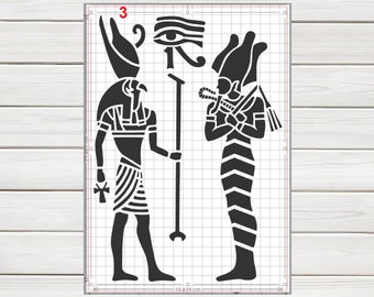 egyptian stencil etsy