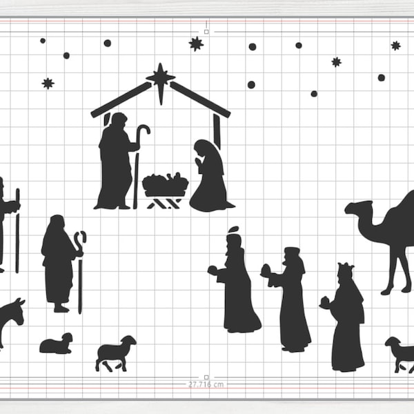 Nativity Stencil Etsy