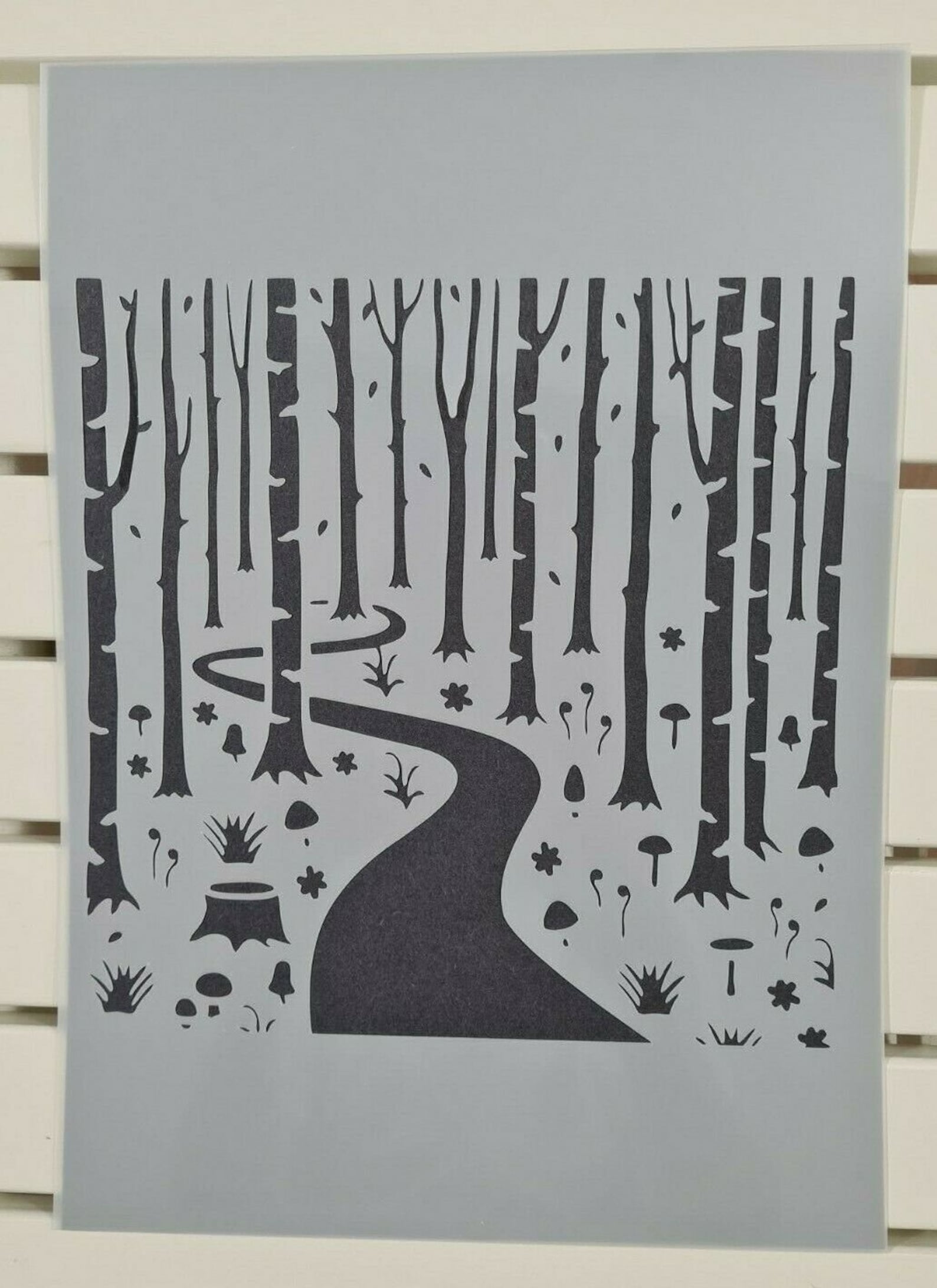 Forest Tree Landscape Stencil Mylar Plastic 190mic A4 Sheet Etsy