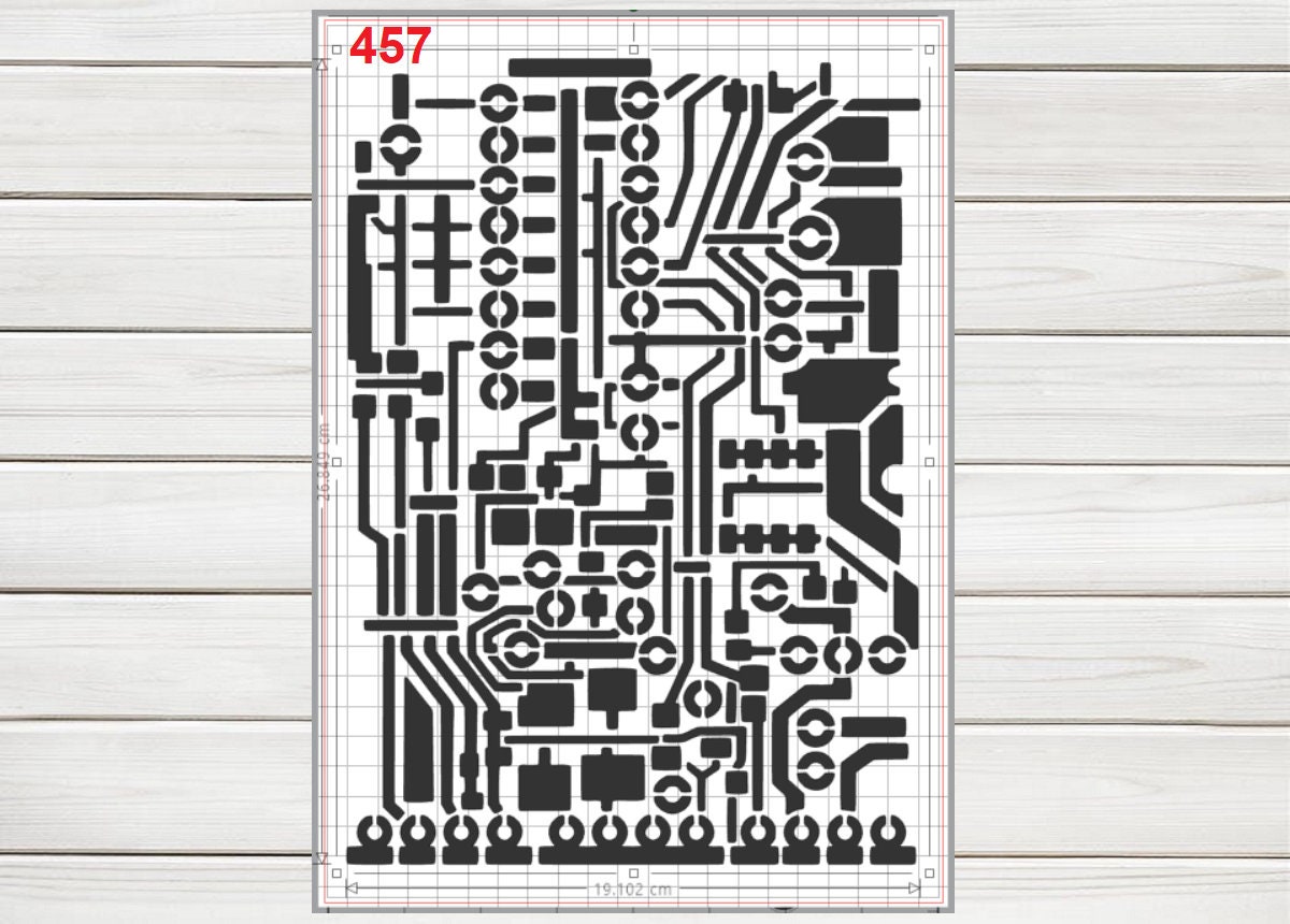 Complex Electronic Board Circuit Stencil Mylar Plastic 190mic Etsy