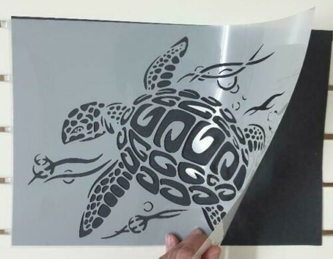Tribal Giant Sea Turtle Stencil Mylar Plastic 190mic A4 Sheet Etsy