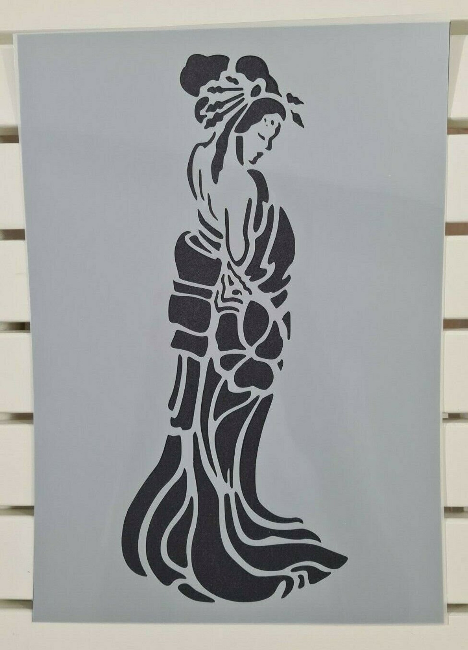 Japanese Woman Geisha Kimono Stencil Mylar Plastic 190mic A4 Etsy