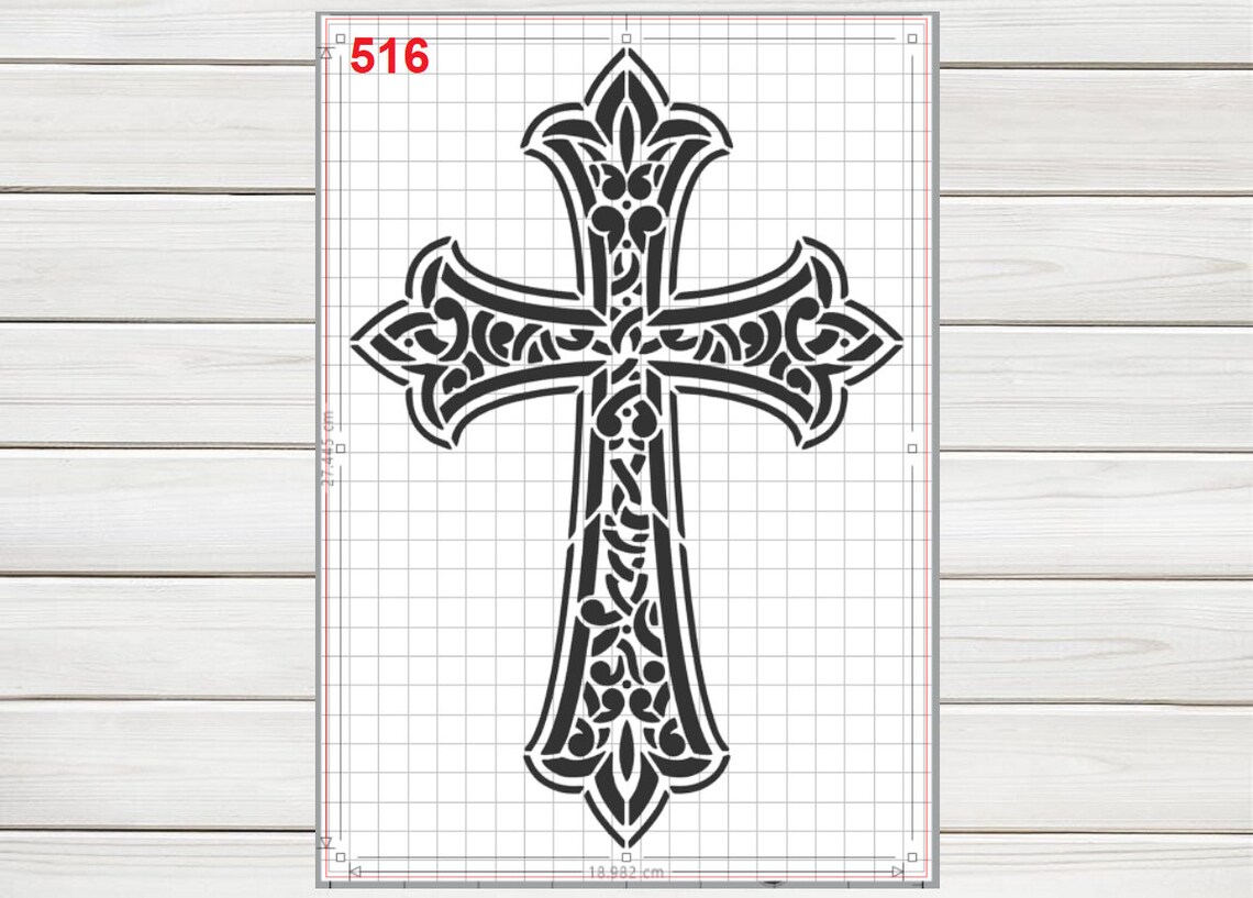 Big Celtic Cross Crucifix Stencil Mylar Plastic 190mic A4 - Etsy