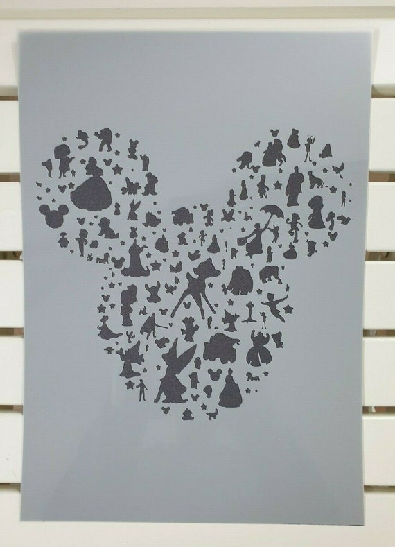 Mickey Mouse Disney Character Mylar Airbrush Painting Wall Art Crafts Stencil 