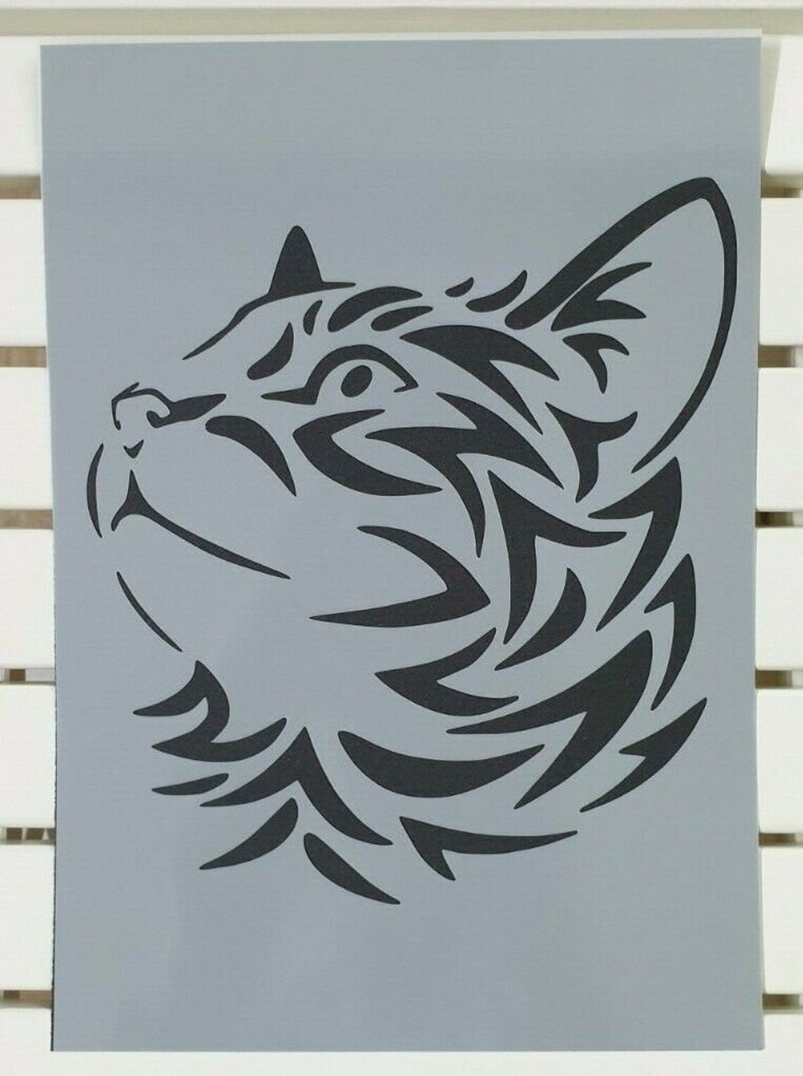 Large Cute Tribal Cat Face Stencil Mylar Plastic 190mic A4 - Etsy