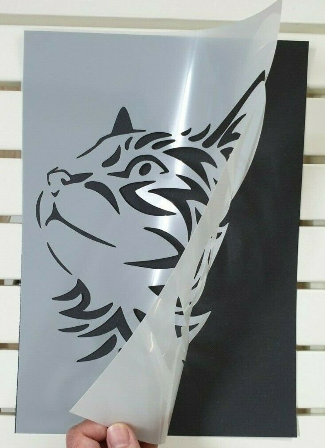 Large Cute Tribal Cat Face Stencil Mylar Plastic 190mic A4 | Etsy