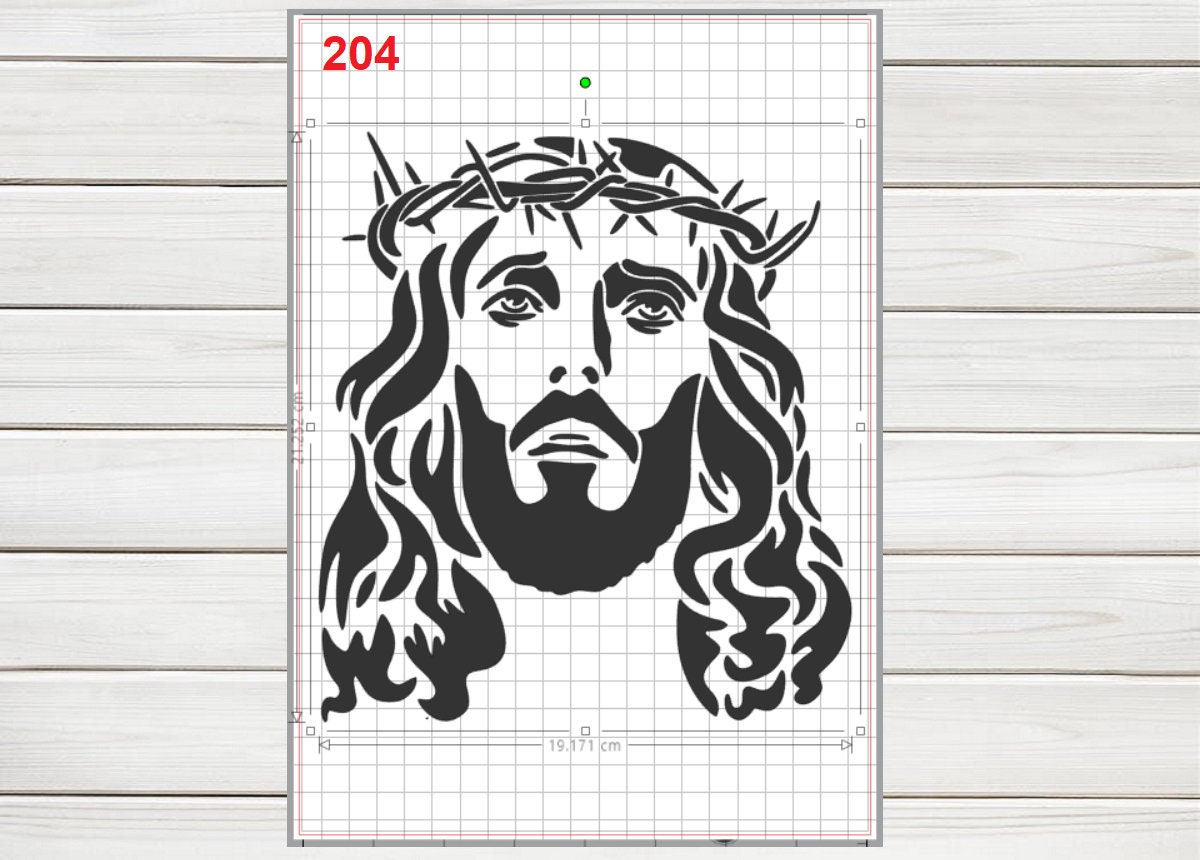 Jesus Face With Crown of Thorns Stencil Mylar Plastic 190mic - Etsy