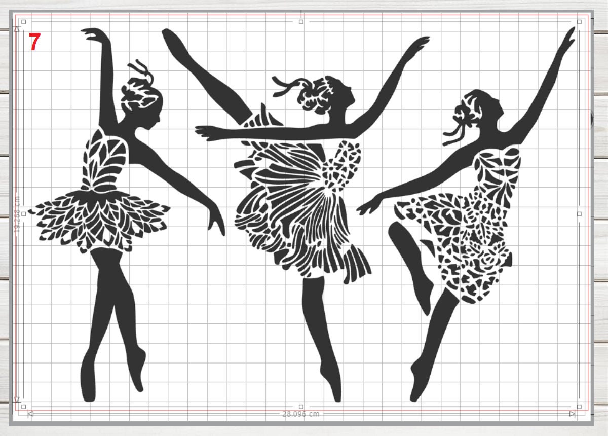 Ballerina Ballet Dancer Stencil Mylar Plastic 190mic A4 Sheet Etsy