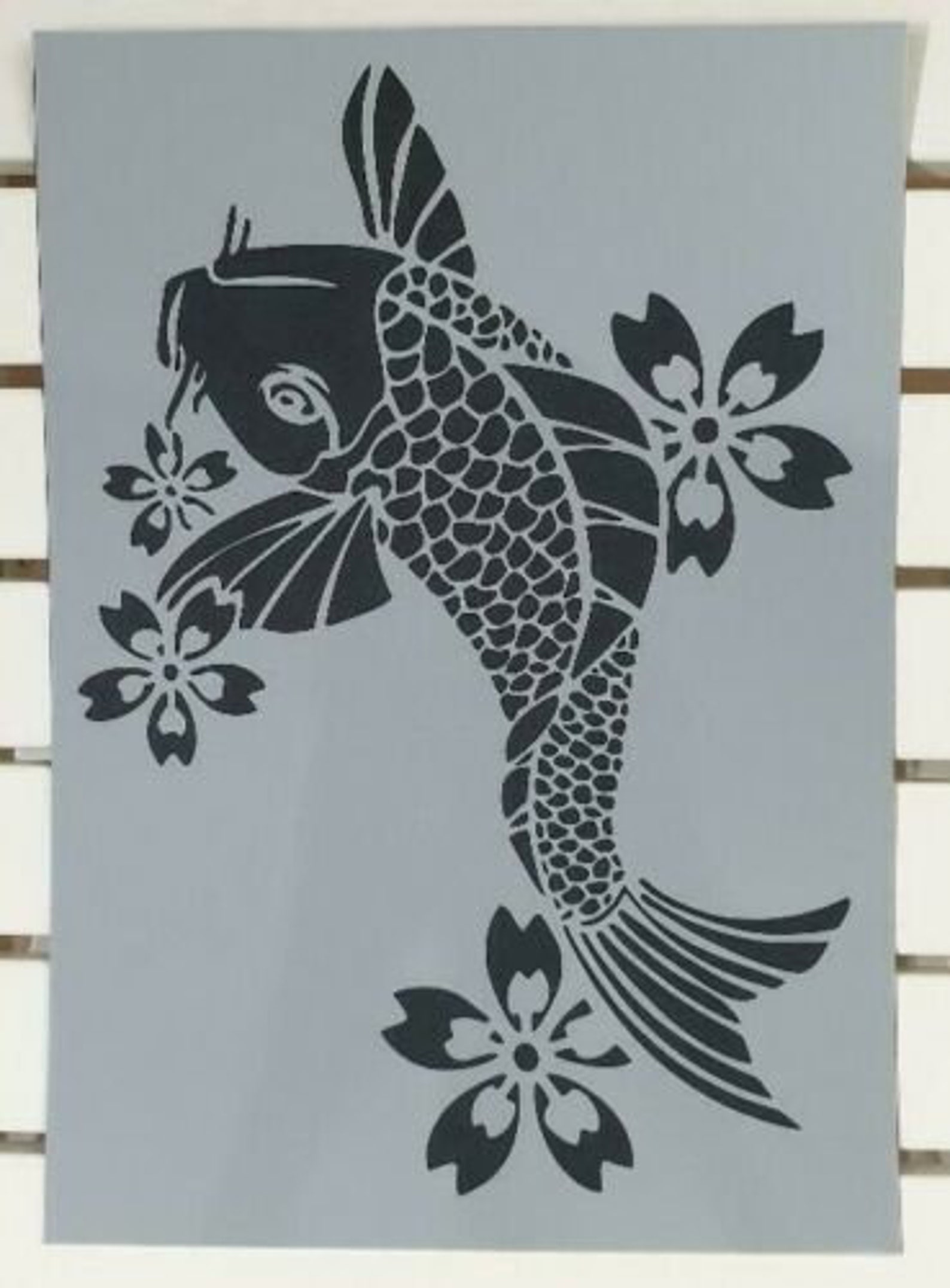 Big Koi Fish in Pond Stencil Stencil Mylar Plastic 190mic A4 Etsy