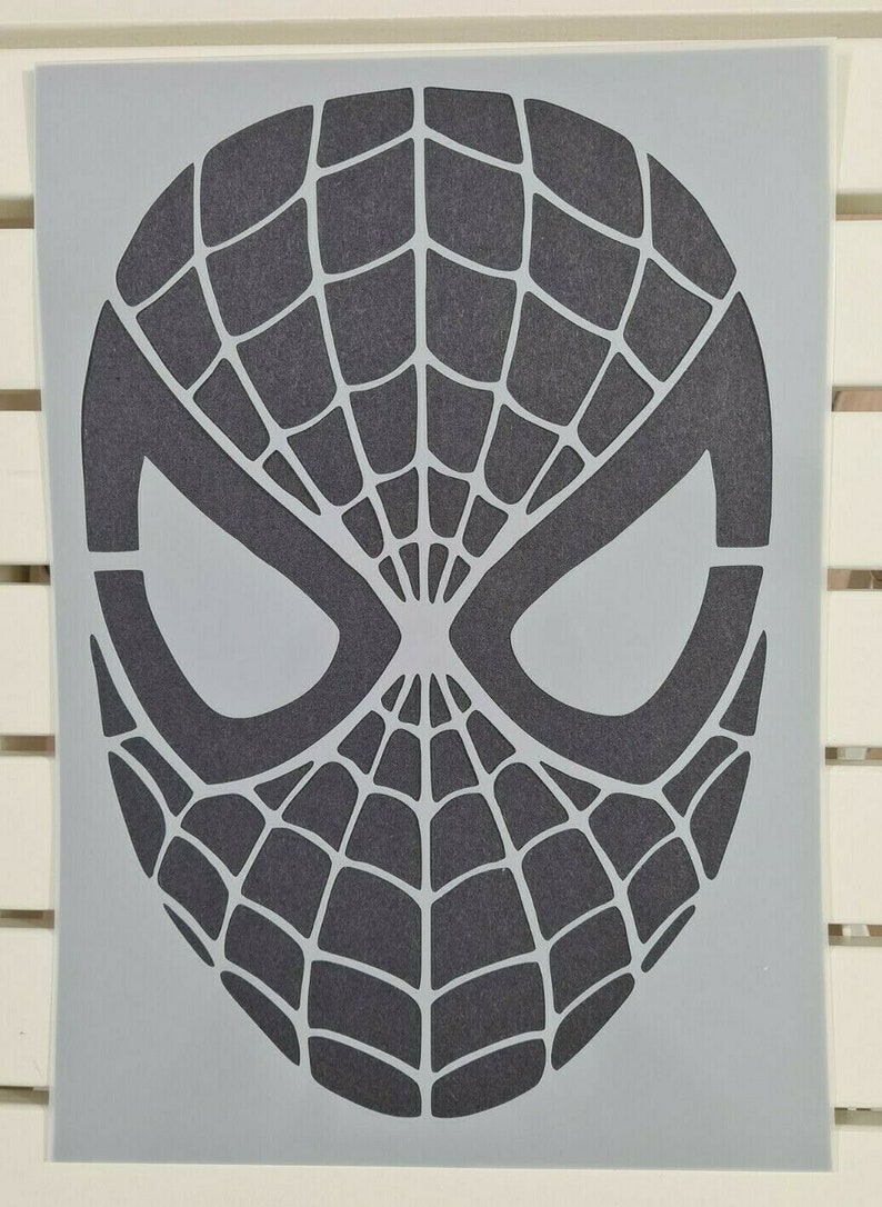 Spiderman Mask Face Stencil Mylar Plastic 190mic A4 Sheet Size Etsy