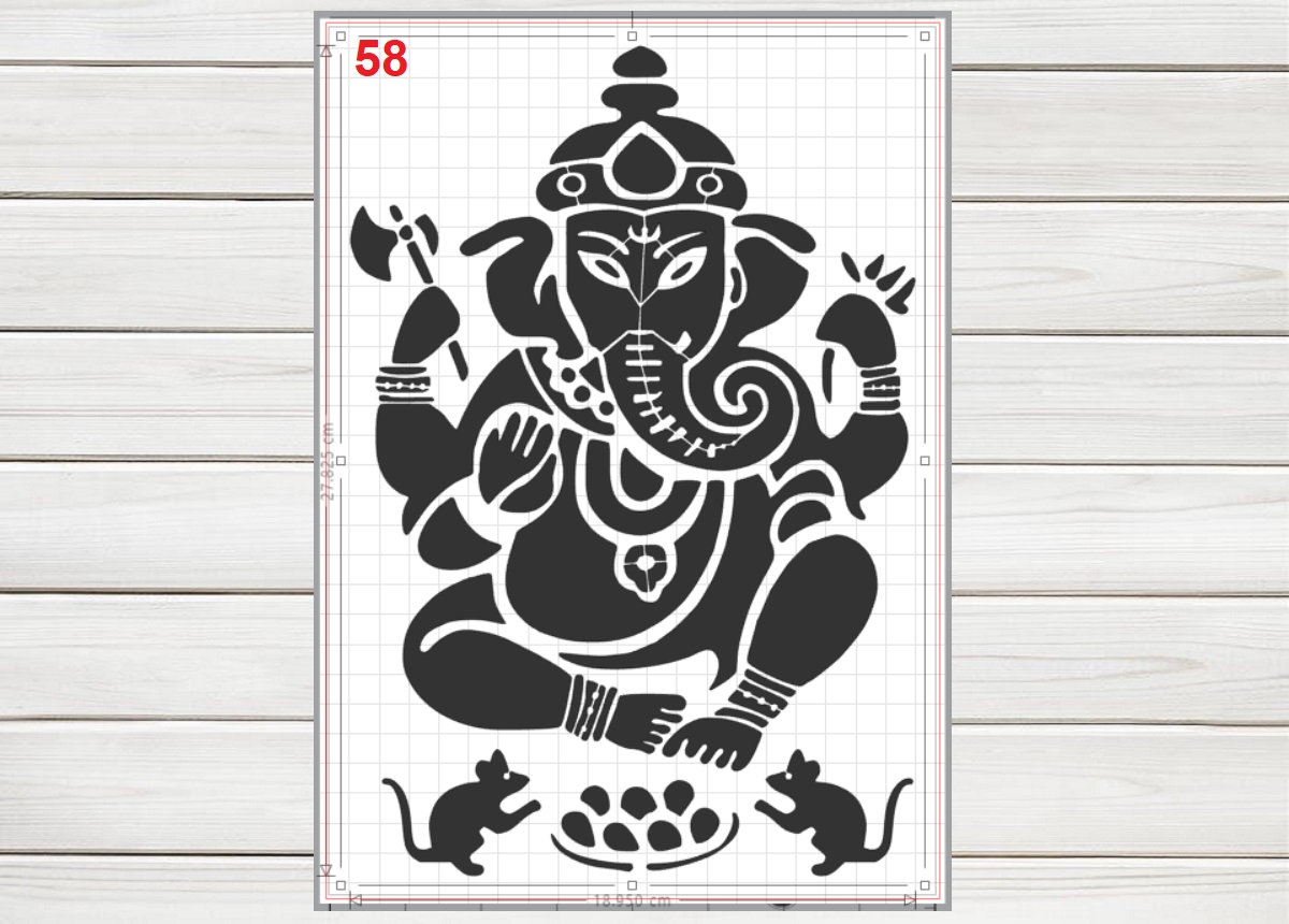 Ganesha Ganapati Vinayaka God Stencil Mylar Plastic 190mic A4 - Etsy UK
