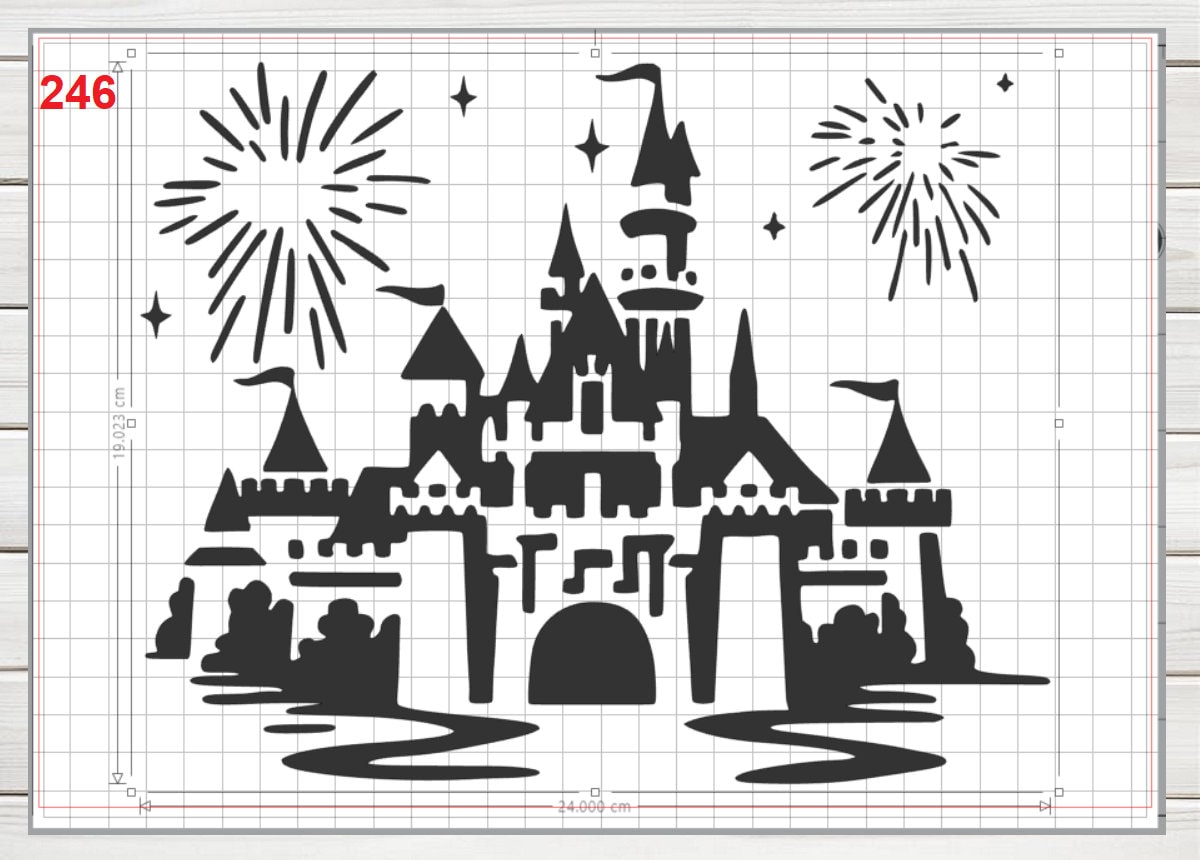 Disneyland Princess Castle Stencil Mylar Plastic 190mic A4 Etsy UK