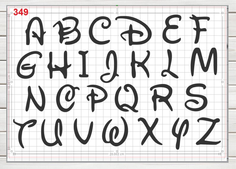 disney alphabet letters stencil mylar plastic 190mic a4 sheet etsy
