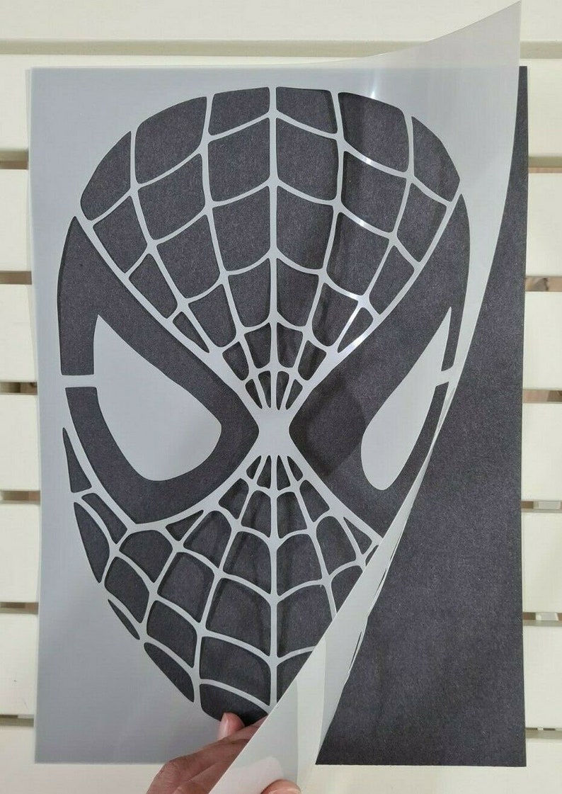 Spiderman Mask Face Stencil Mylar Plastic 190mic A4 Sheet Size Etsy