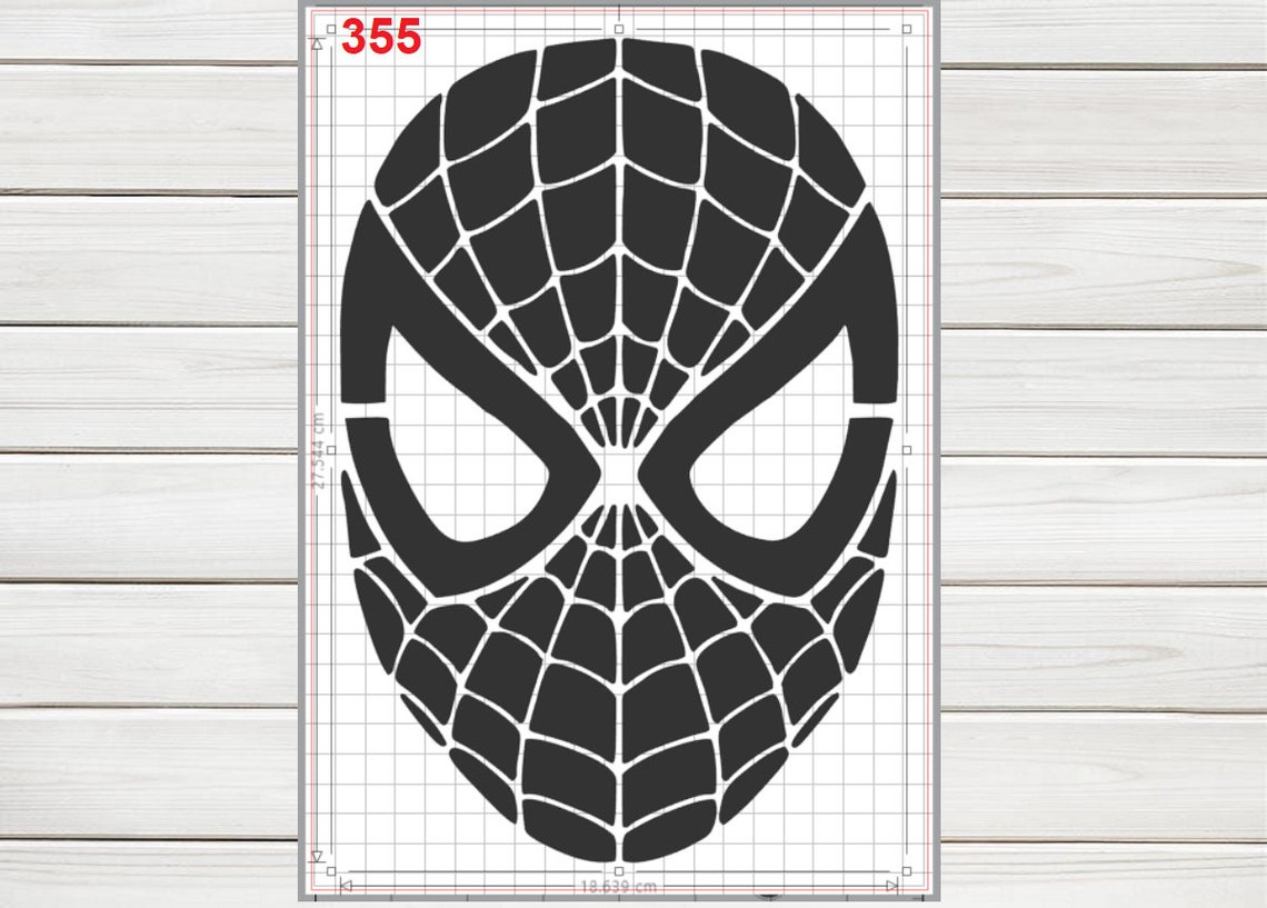 Spiderman Mask Face Stencil Mylar Plastic 190mic A4 sheet size Etsy
