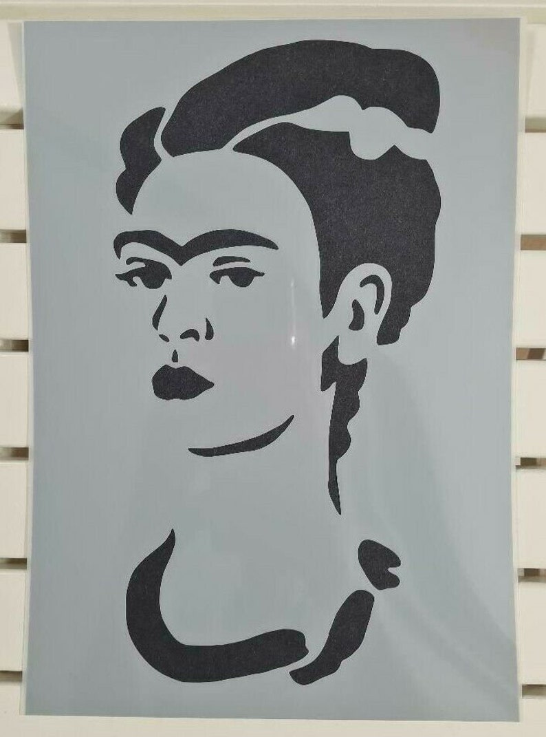 Frida Kahlo Portrait Stencil Mylar Plastic 190mic A4 Sheet Etsy frida-kahlo-portrait-stencil-mylar-plastic-190mic-a4-sheet-etsy