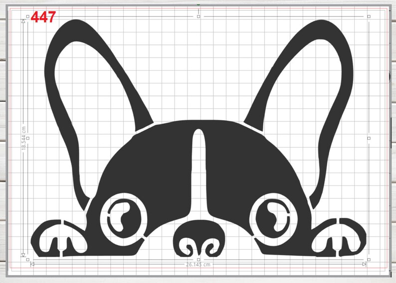 cute boston terrier face dog stencil mylar plastic 190mic a4 etsy