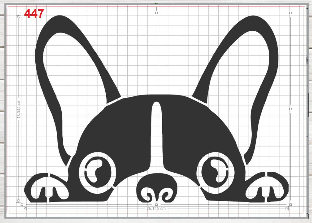Cute Boston Terrier Face Dog Stencil Mylar Plastic 190mic A4 | Etsy