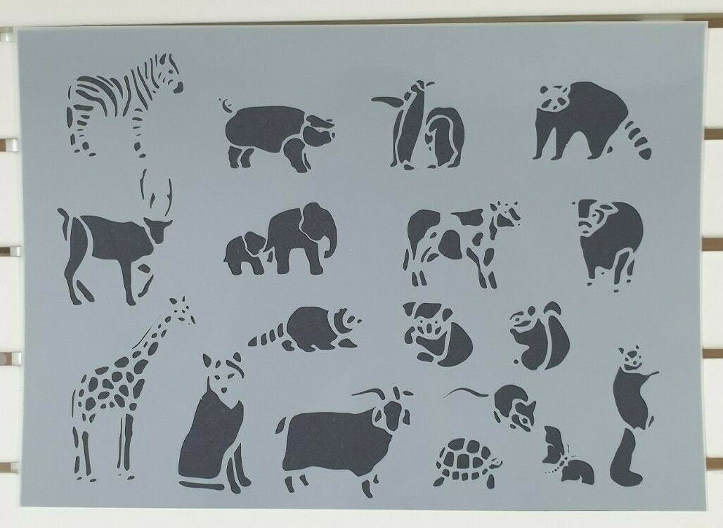 Animals Zoo Pack Stencil Mylar Plastic 190mic A4 Sheet Size Etsy UK animals-zoo-pack-stencil-mylar-plastic-190mic-a4-sheet-size-etsy-uk