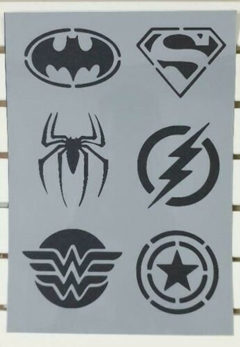 Marvel Super Heros Emblem Logo Stencil Mylar Plastic 190mic A4 - Etsy
