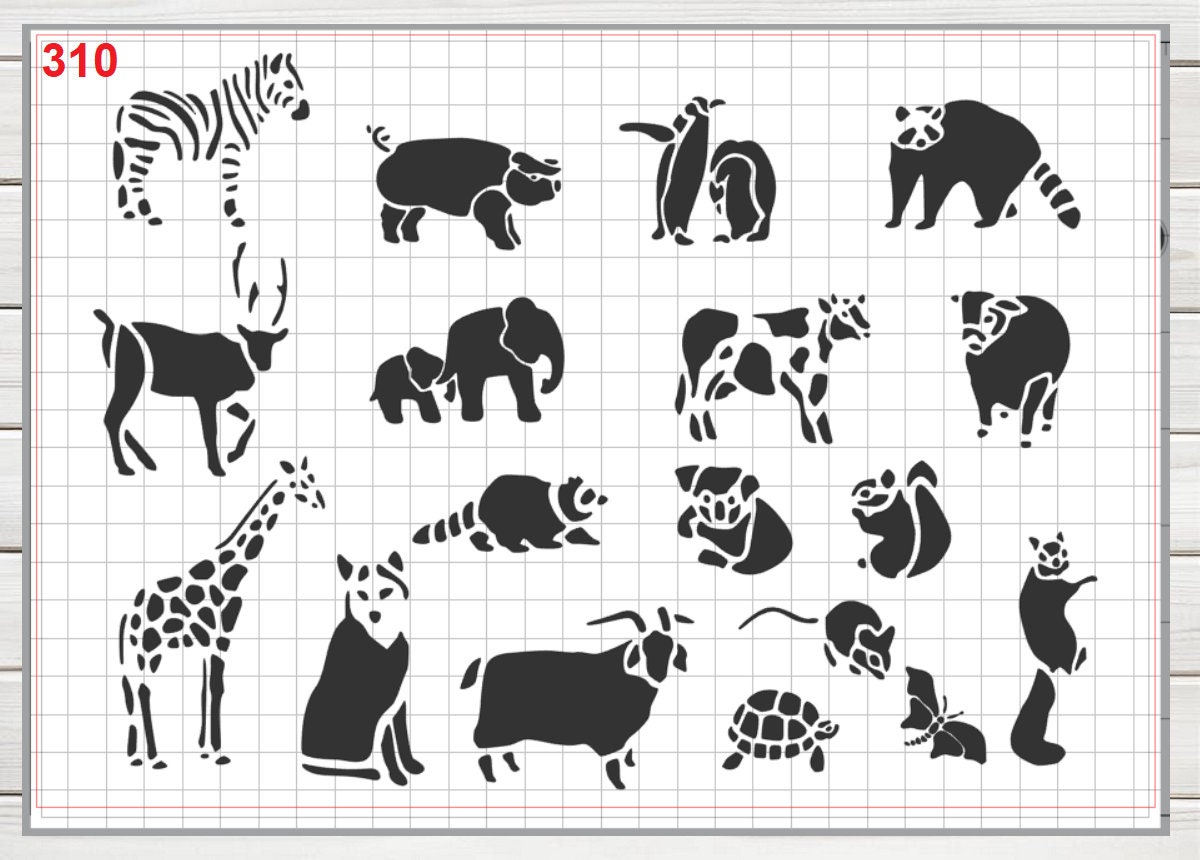 Animal Wall Stencil - Etsy Animal Wall Stencil - Etsy
