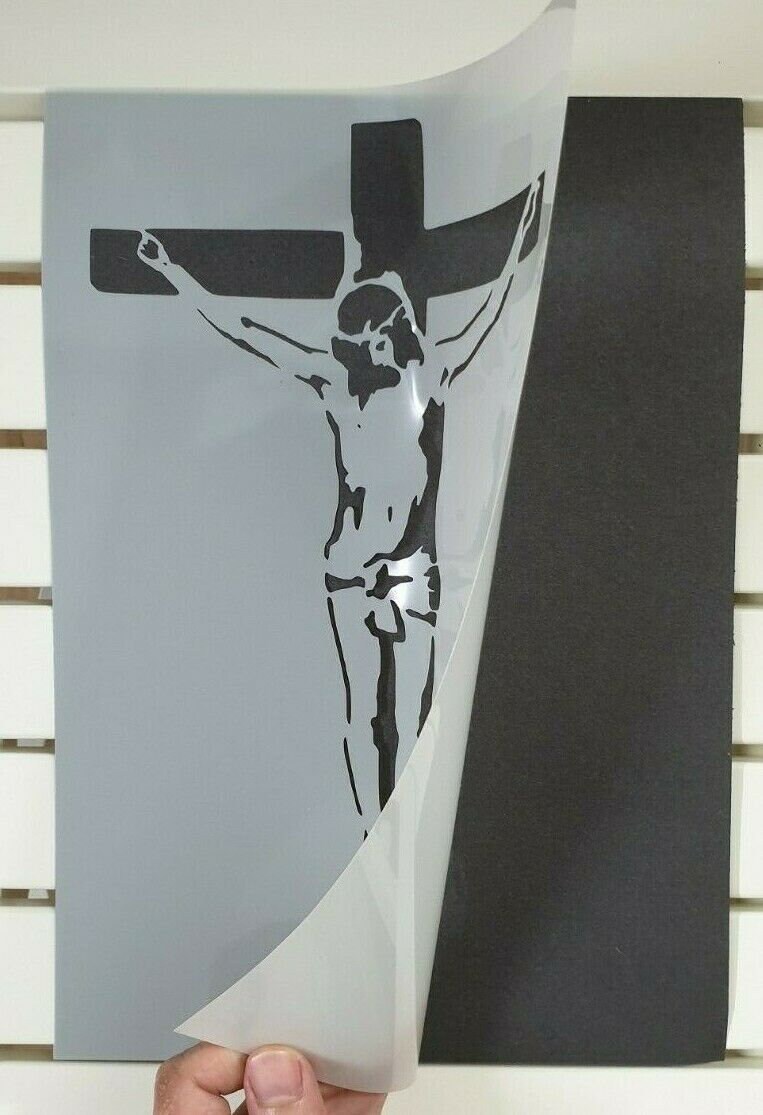 Jezus op Cross Crucifix Stencil Mylar Plastic 190mic A4 | Etsy