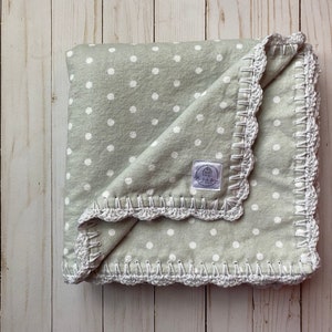Flannel Blanket\Flannel Baby Blanket\ Betty Blanket\Crochet Edge Blanket\Baby Gift\Baby Shower Gift\Toddler Blanket\Baby Accessory