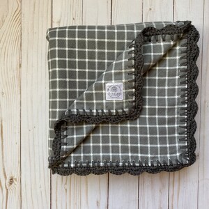 Flannel Blanket\Flannel Baby Blanket\ Betty Blanket\Crochet Edge Blanket\Baby Gift\Baby Shower Gift\Toddler Blanket\Baby Accessory