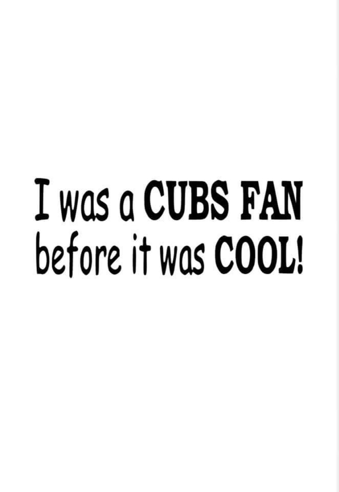 Cubs Fan Decal Etsy