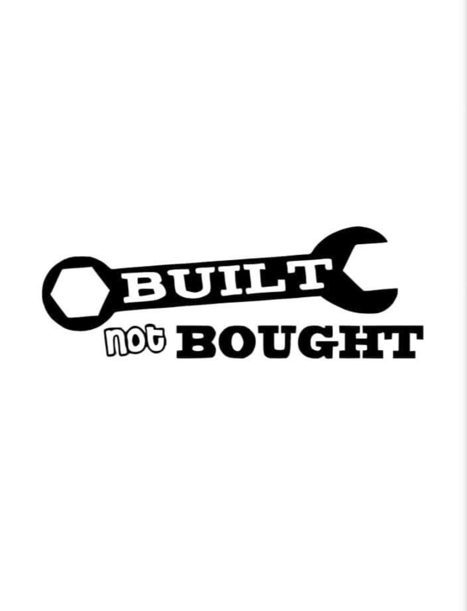 Built Not Bought Decal Etsy