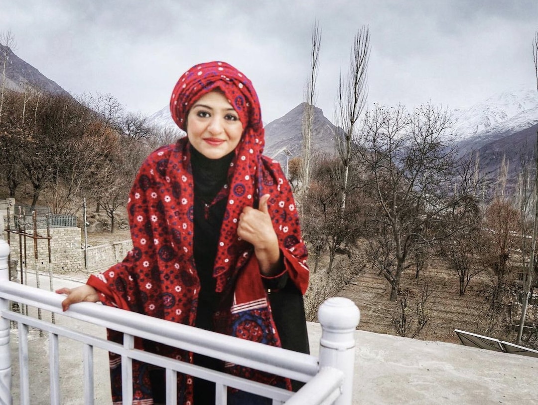 Copricollo/sciarpa/scialle tradizionale Sindhi Ajrak in cotone