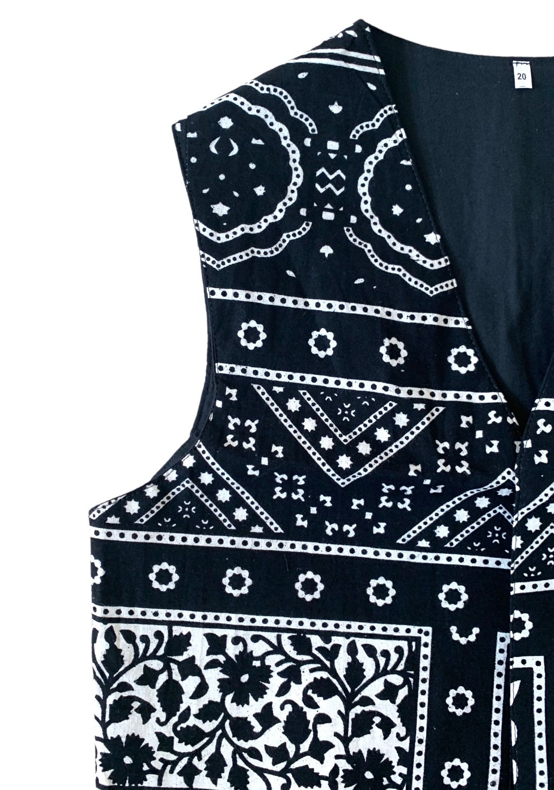 Ajrak Waist Coat Sindhi Waistcoat Ladies Cotton Pakistani Sindhi