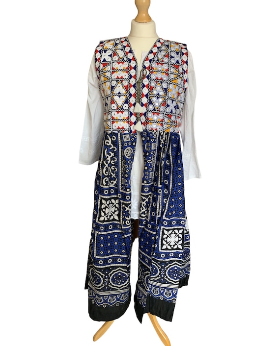 blue ajrak dress Blue Ajrak Straight Kurta – DIMPLE DESIGN STUDIO