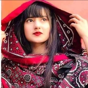 Cotton Block-printed Pakistani Women's Winter Scarf / Wrap / Scarf / Shawl / Head cover | Gift for Her