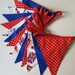 Union Jack Bunting, Jubilee Fabric Bunting, British Bunting, Queen's Platinum Jubilee Bunting, Union Jack Decor, Party Bunting, Double sided
