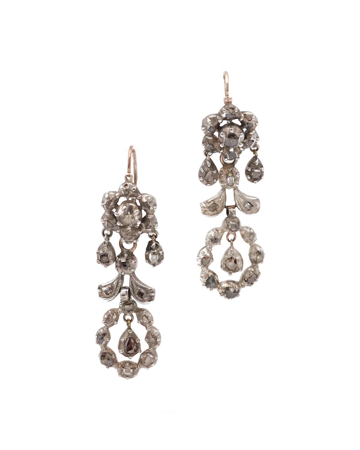 Boucles D'oreilles Dormeuses En Or 18 Carats Napoléon III - Style Ancien Collection