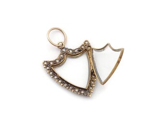 Pendentif Art Déco En Or 18k Et Platine, Numéro 13 Porte-bonheur – Bijou Vintage Chic