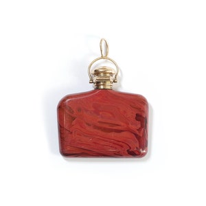 Antique enamel locket pendant in 18k gold, Antique opening pendant, glass, red jasper stone imitation, antique bottle pendant | Maison Mohs
