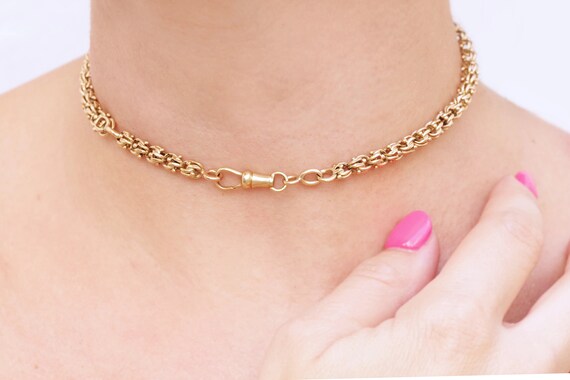 Gouden horlogeketting in 18k goud antieke chokerketting horlogeketting antieke sieraden Maison Mohs Etsy Nederland