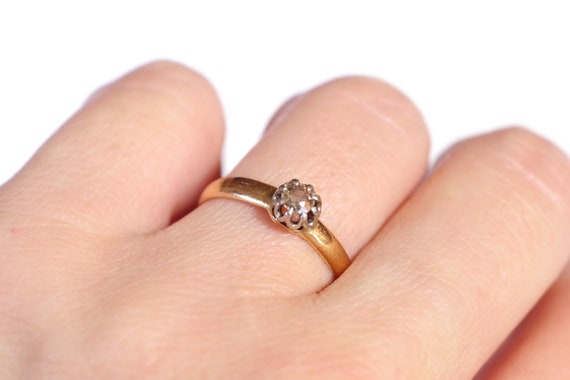 Antique Solitaire Diamond Ring in 18k Rose Gold Old Cut Diamond Antique Wedding Ring Engagement Ring Platinum Maison Mohs Etsy New Zealand