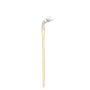 Art deco Golf stickpin in 18 karat gold and platinum, Art deco jewelry, golf, sport collection, antique tie pin for men | Maison Mohs