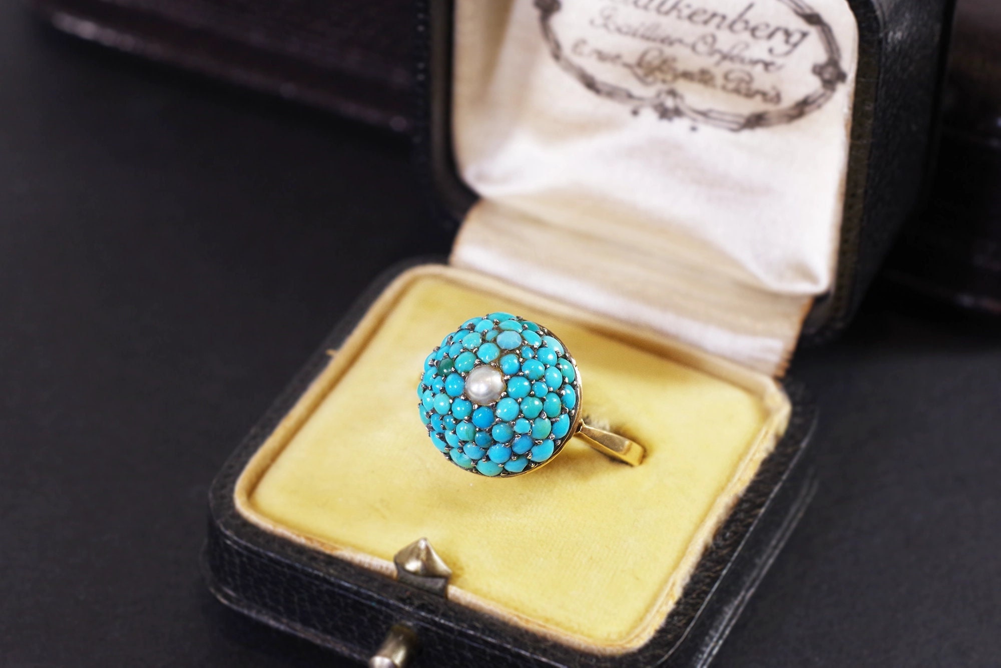 Turquoise Dome Ring Etsy UK