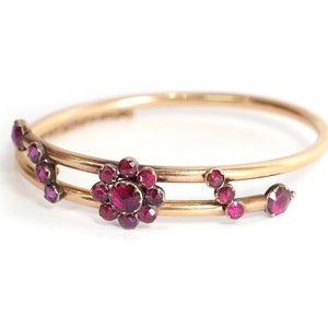 Bracelet jonc grenats de Perpignan en or 18k, bracelet jonc ancien, Bijou catalan, grenats de Perpignan, bijou ancien | Maison Mohs